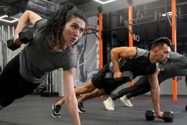 working out with two guys . romina boudoir